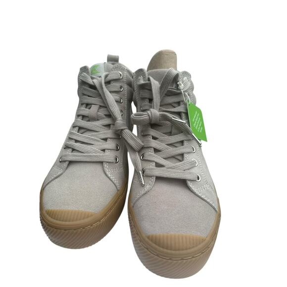 Cariuma OCA High Canvas Sneakers – Stone Gray with Gum Sole (Unisex) M-9/W-10.5 - Picture 3 of 7